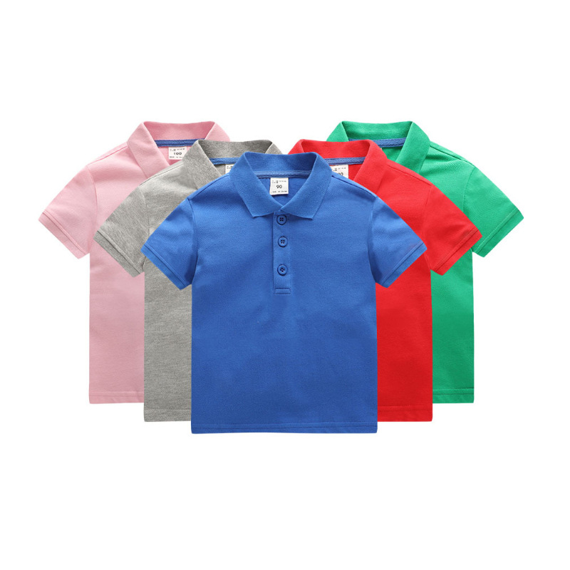 Logo personnalisé Chemises polo pour enfants 100% coton
