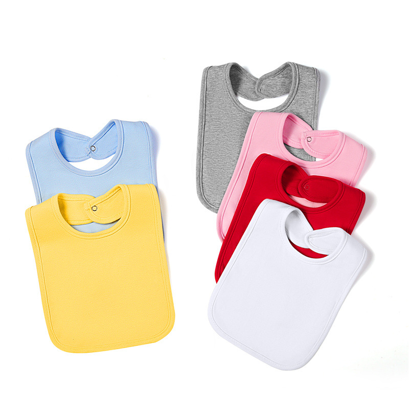 Bébé Bébé Couleur Solide Coton Bib