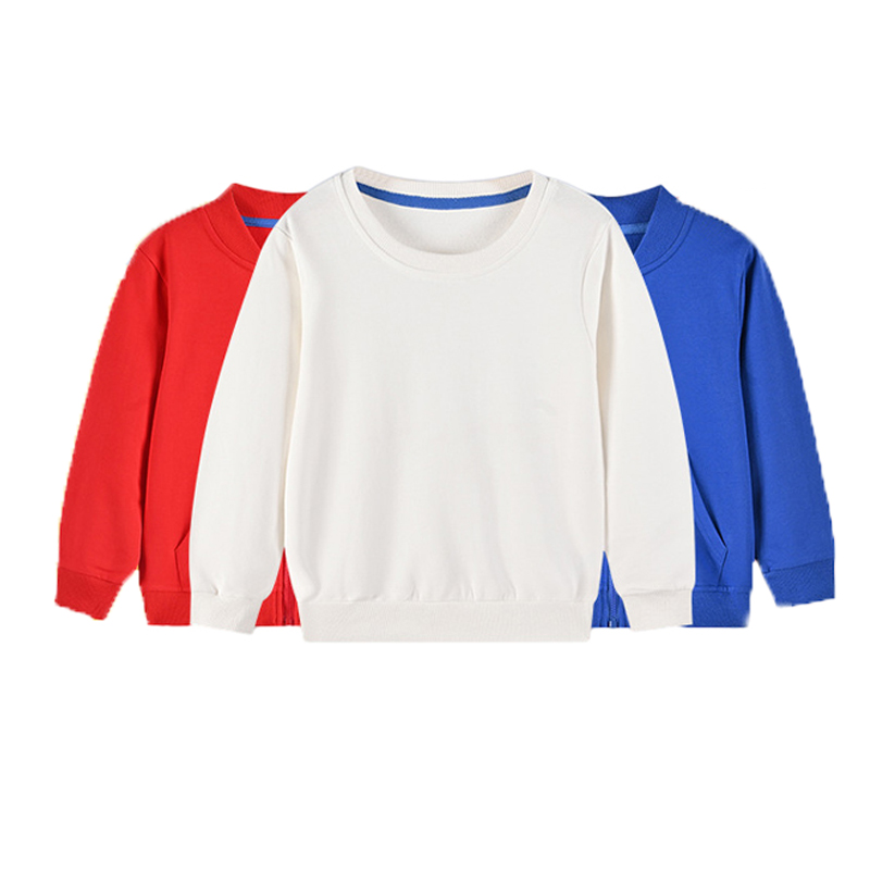 Sweatshirt à manches longues en couleur solide pour tout-petit Sweatshirt à manches longues