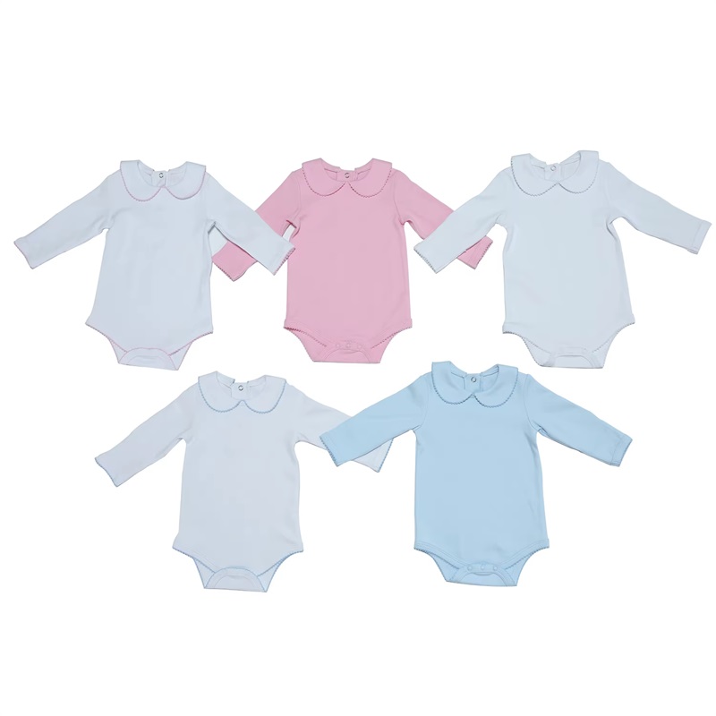 Bébé vêtements personnalisé Picot Trim bébé Onesie